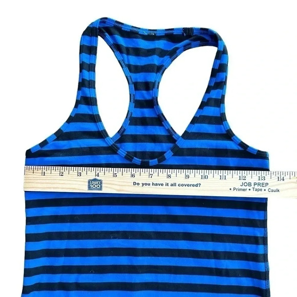 Lululemon Women's Basic Gym Blue Striped Tank - No Size Dot, See Measurements - Picture 4 of 4